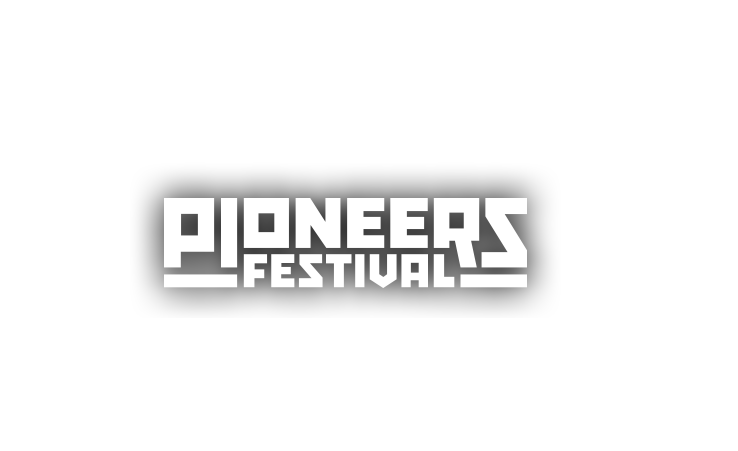 pioneers festival logo white